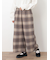【M/Lサイズ】チェック柄ワイドパンツ