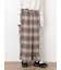 【M/Lサイズ】チェック柄ワイドパンツ