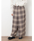 【M/Lサイズ】チェック柄ワイドパンツ