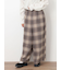 【M/Lサイズ】チェック柄ワイドパンツ