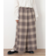【M/Lサイズ】チェック柄ワイドパンツ