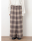 【M/Lサイズ】チェック柄ワイドパンツ
