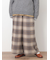 【M/Lサイズ】チェック柄ワイドパンツ