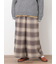 【M/Lサイズ】チェック柄ワイドパンツ
