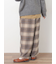 【M/Lサイズ】チェック柄ワイドパンツ