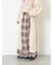 【M/Lサイズ】チェック柄ワイドパンツ