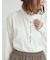 前立て刺繍フリルブラウス