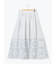 裾モチーフ刺繍ギャザースカート