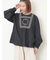 胸元モチーフ刺繍レースブラウス