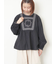 胸元モチーフ刺繍レースブラウス