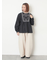 胸元モチーフ刺繍レースブラウス