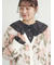 無地・花柄シャギーVネックカーディガン