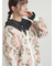 無地・花柄シャギーVネックカーディガン