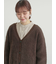 無地・花柄シャギーVネックカーディガン