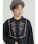 【S/Mサイズ】切替配色刺繍ワンピース