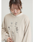 クロスステッチフラワー刺繍スウェット