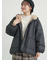 リバーシブルボアブルゾン