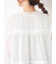 裾フリルティアードレースブラウス
