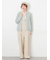 配色スカラップカーディガン