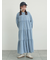 【オーガニックコットン】デニムティアードワンピース