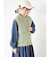 前後2WAYパッチワークニットベスト