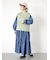前後2WAYパッチワークニットベスト
