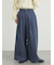 綿ナイロンワイドパンツ
