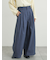 綿ナイロンワイドパンツ
