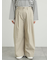 綿ナイロンワイドパンツ