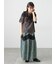三角ストール付カットワーク刺繍Tシャツ