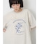 【接触冷感】ミニ裏毛切替フラワープリントTシャツ