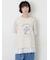 【接触冷感】ミニ裏毛切替フラワープリントTシャツ