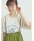 【接触冷感】ミニ裏毛切替フラワープリントTシャツ