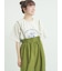 【接触冷感】ミニ裏毛切替フラワープリントTシャツ
