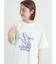 【接触冷感】ミニ裏毛切替フラワープリントTシャツ