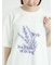【接触冷感】ミニ裏毛切替フラワープリントTシャツ