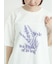 【接触冷感】ミニ裏毛切替フラワープリントTシャツ