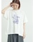 【接触冷感】ミニ裏毛切替フラワープリントTシャツ
