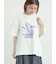 【接触冷感】ミニ裏毛切替フラワープリントTシャツ