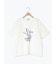 【接触冷感】ミニ裏毛切替フラワープリントTシャツ