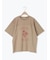 【接触冷感】ミニ裏毛切替フラワープリントTシャツ