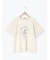 【接触冷感】ミニ裏毛切替フラワープリントTシャツ