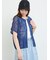 前後2WAY花柄メッシュニット