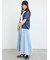 前後2WAY花柄メッシュニット