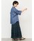 7分袖シアーデニムシャツ