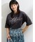 バイオ加工ロゴプリントワイドTシャツ