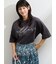 バイオ加工ロゴプリントワイドTシャツ