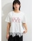 【接触冷感】裾レースロゴTシャツ