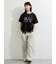 【接触冷感】裾レースロゴTシャツ