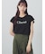 フロッキープリントフレンチスリーブTシャツ